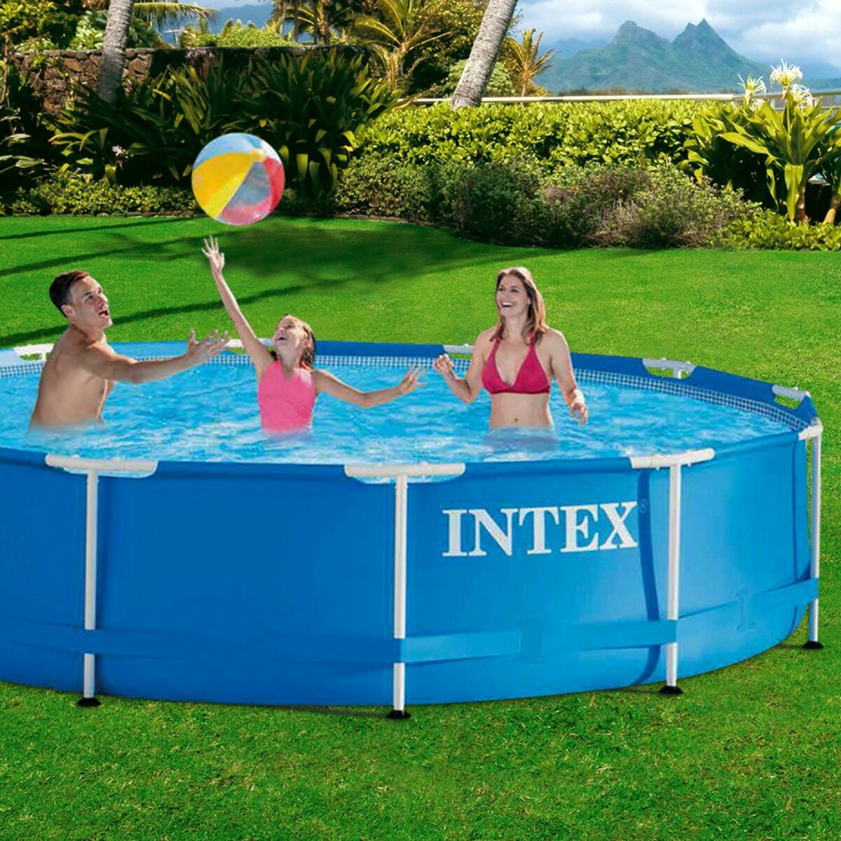 Zwembad Verwijderbaar Intex 366 x 76 x 366 cm